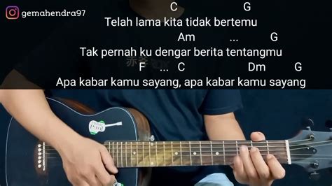 Chord lagu apa kabar kamu sayang  YouTube/Denny Caknan